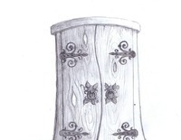 Эскиз двустворчатого шкафа