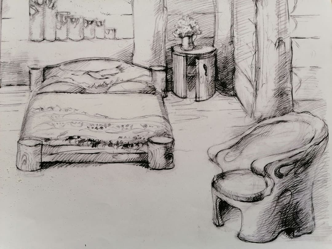 Эскиз кровати