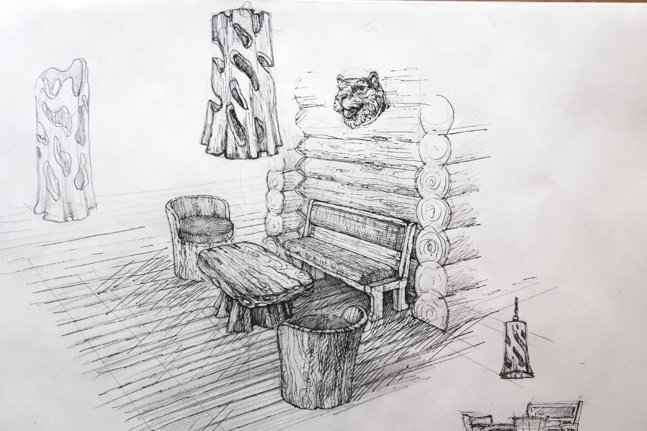 Эскиз гостиной