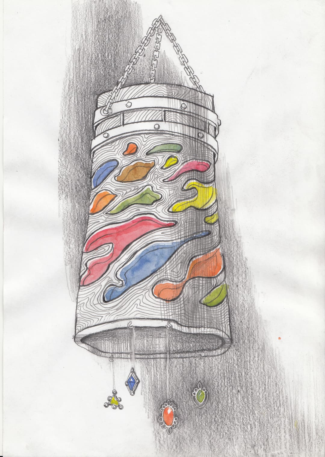 Светильник с цветным стеклом