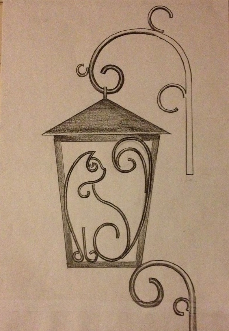Фонарь кованый